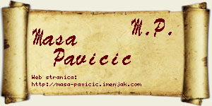 Maša Pavičić vizit kartica